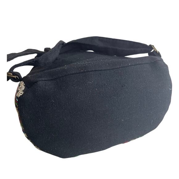 Bohemian Embroidered Birds and Flowers Cotton Canvas Lightweight Backpack - Picture 5 of 9